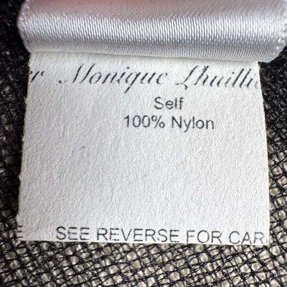 MONIQUE LHUILLIER Black Mesh Pleated Bolero - Picture 11 of 12